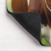 ワイルドフラワーフィールドのガーンジー牛 マウスパッド (コーナー)