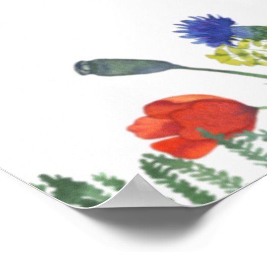 ワイルドフラワーフィールドの結婚前お披露目会 ウェルカムサイン ポスター (角)