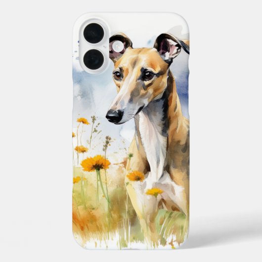 ワイルドフラワーフィールドのFAWN & WHITE GREYHOUND Case-Mate iPhoneケース (裏面)