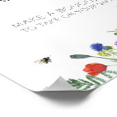 ワイルドフラワーフィールドアンドビーフラワーブーケバー ポスター (角)