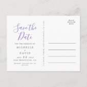 ワイルドフラワーフィールドウェディング日付はがきを保存 インビテーションポストカード (裏面)