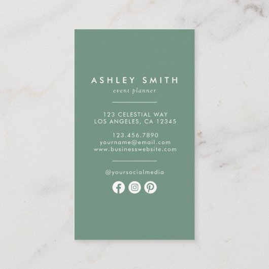 ワイルドフラワーフィールドソーシャルメディア 名刺 (裏面)