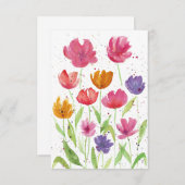 ワイルドフラワーフィールドノテカード サンキューカード (正面/裏面)