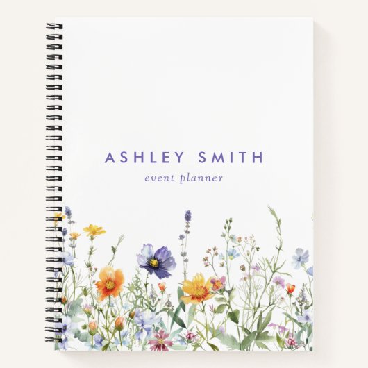 ワイルドフラワーフィールドノートブック ノートブック (正面)
