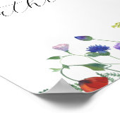 ワイルドフラワーフィールドバスルーム ポスター (角)