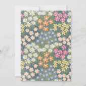 ワイルドフラワーフィールドピーチアーチガーデンベイビーシャワー 招待状 (裏面)