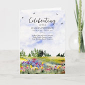 ワイルドフラワーフィールドフォトお祝いライフ葬儀 プログラム (正面)