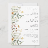 ワイルドフラワーフィールドフォト結婚式招待状 招待状 (正面)