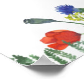 ワイルドフラワーフィールドブライダルシャワーウェルカムサイン ポスター (角)