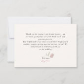 ワイルドフラワーフィールドブライダルシャワーサンキューカード 招待状 (裏面)