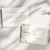 ワイルドフラワーフィールドブライダルシャワーサンキューカード 招待状