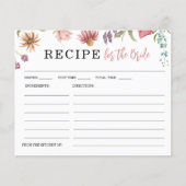 ワイルドフラワーフィールドブライダルシャワーレシピカード (正面)