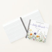 ワイルドフラワーフィールドベビーシャワーゲストブック ノートブック (内部)