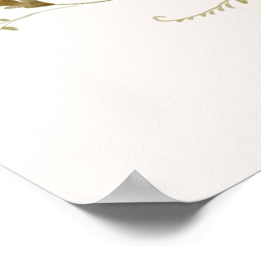 ワイルドフラワーフィールドボホブライダルシャワーウェルカムサイン ポスター (角)