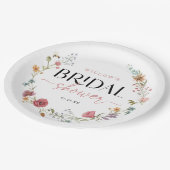 ワイルドフラワーフィールドボホブライダルシャワーデコール ペーパープレート (アングル)