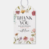 ワイルドフラワーフィールドボホメッセージカード ギフトタグ (正面)