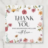 ワイルドフラワーフィールドボホメッセージカード フェイバータグ (正面)