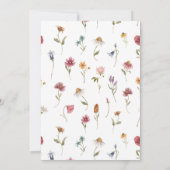 ワイルドフラワーフィールドボホーカップルシャワー招待状 招待状 (裏面)