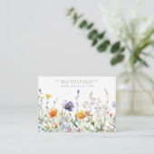 ワイルドフラワーフィールド結婚のウェブサイト エンクロージャーカード (スタンド正面)