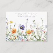 ワイルドフラワーフィールド結婚のウェブサイト エンクロージャーカード (正面)