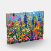 ワイルドフラワーフィールド絵画アクリル フォトブロック (左)