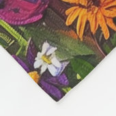 ワイルドフラワーフィールド絵画アクリル フリースブランケット (角)