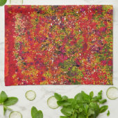ワイルドフラワーフィールド絵画ズ – キッチンタオル (折り畳み)