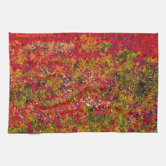 ワイルドフラワーフィールド絵画ズ – キッチンタオル (横)