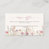 ワイルドフラワーフィールド赤ちゃんシャワーおむつラッフル エンクロージャーカード (正面)