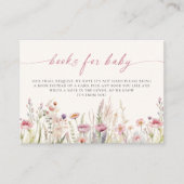 ワイルドフラワーフィールド赤ちゃんシャワーベビー エンクロージャーカード (正面)