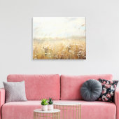 ワイルドフラワーフィールド風景油画 キャンバスプリント (インサイチュ (リビング))