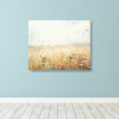 ワイルドフラワーフィールド風景油画 キャンバスプリント (インサイチュ (ウッドフロア))