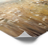 ワイルドフラワーフィールド風景油画 ポスター (角)