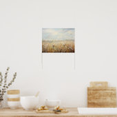 ワイルドフラワーフィールド風景油画 ポスター (キッチン)