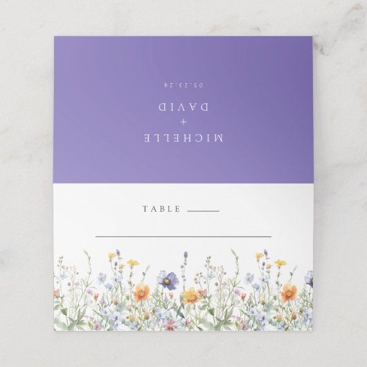 ワイルドフラワーフィー結婚ルド プレイスカード (外部開封)