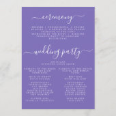 ワイルドフラワーフィー結婚ルド プログラム (裏面)