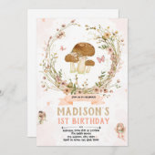 ワイルドフラワーフェアリーパーティの招待状 招待状 (正面/裏面)