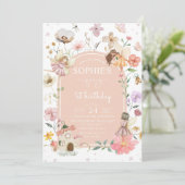 ワイルドフラワーフェアリー1st誕生日パーティー 招待状 (スタンド正面)