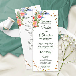 ワイルドフラワーフェイクズ金箔の幾何学模様素朴枠 プログラム