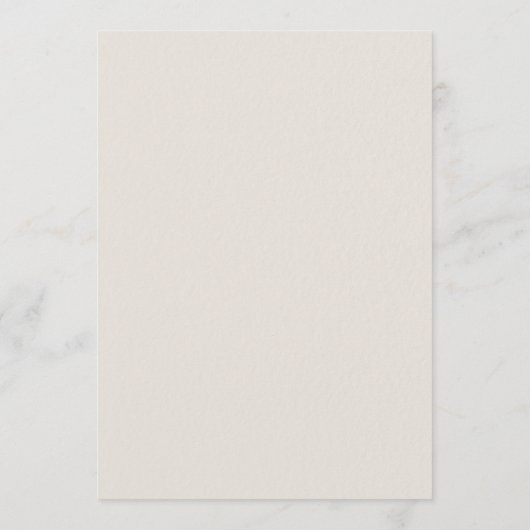 ワイルドフラワーフェイクベージュ色クラシックエンボス結婚ズ メニュー (裏面)