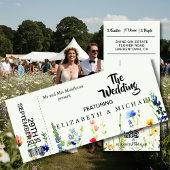 ワイルドフラワーフェスティバルテーマ結婚フローラ 招待状