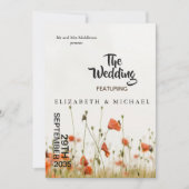 ワイルドフラワーフェスティバルテーマ結婚フローラ 招待状 (正面)