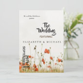 ワイルドフラワーフェスティバルテーマ結婚フローラ 招待状 (スタンド正面)