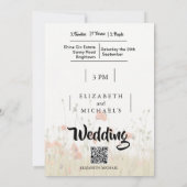 ワイルドフラワーフェスティバルテーマ結婚フローラ 招待状 (裏面)