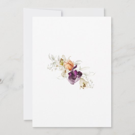 ワイルドフラワーフェミニンフローラ50th誕生日パーティー 招待状 (裏面)