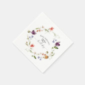 ワイルドフラワーフェミニンフローラ90th誕生日パーティー スタンダードカクテルナプキン (角)