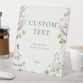 ワイルドフラワーフェミニンブライダルカスタム標識 台座サイン (インサイチュ)