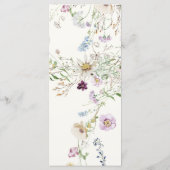 ワイルドフラワーフェミニンブライダルシャワーメニュー メニュー (裏面)