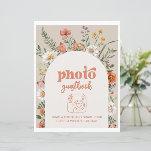 ワイルドフラワーフォトゲストブックサイン (スタンド正面)