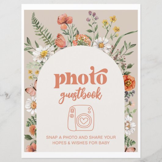 ワイルドフラワーフォトゲストブックサイン (正面)